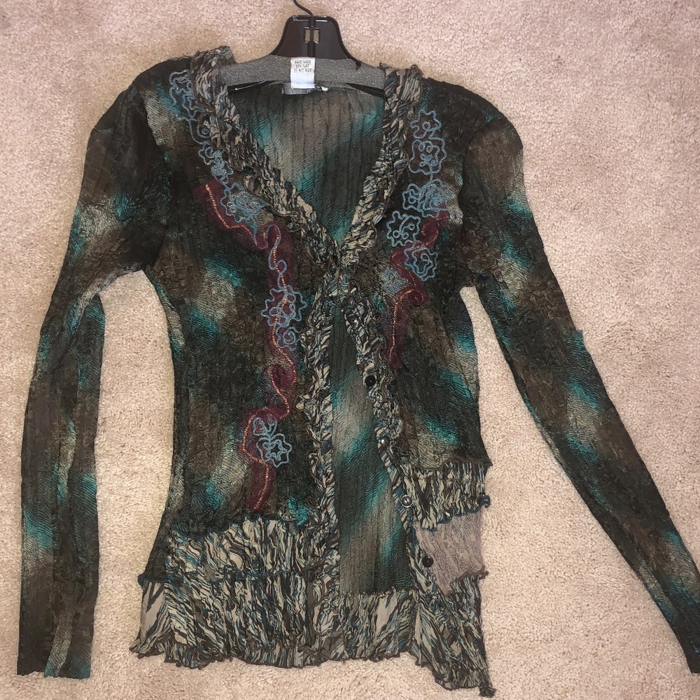 Alberto Makali Ruffle Blouse